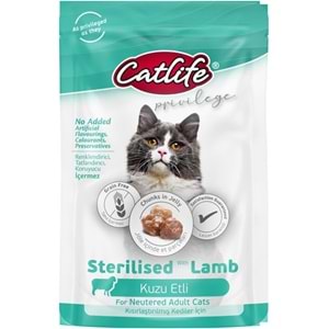 CLFW-27 CATLİFE KUZU ETLİ STERİLİSED POUCH 85GR 24LÜ