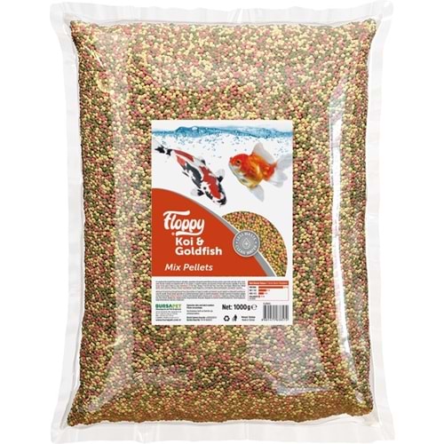 FLP045 FLOPPY KOI & GOLDFISH MIX PELLETS 1KG