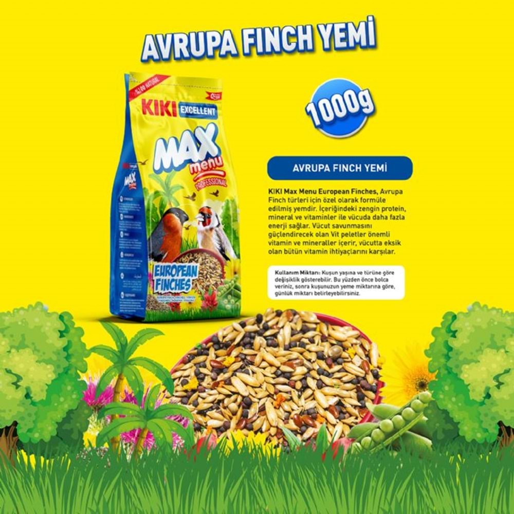 KB311-KIKI EXCELLENT EUROPEAN FİNÇ YEMİ 1000KG 8Lİ