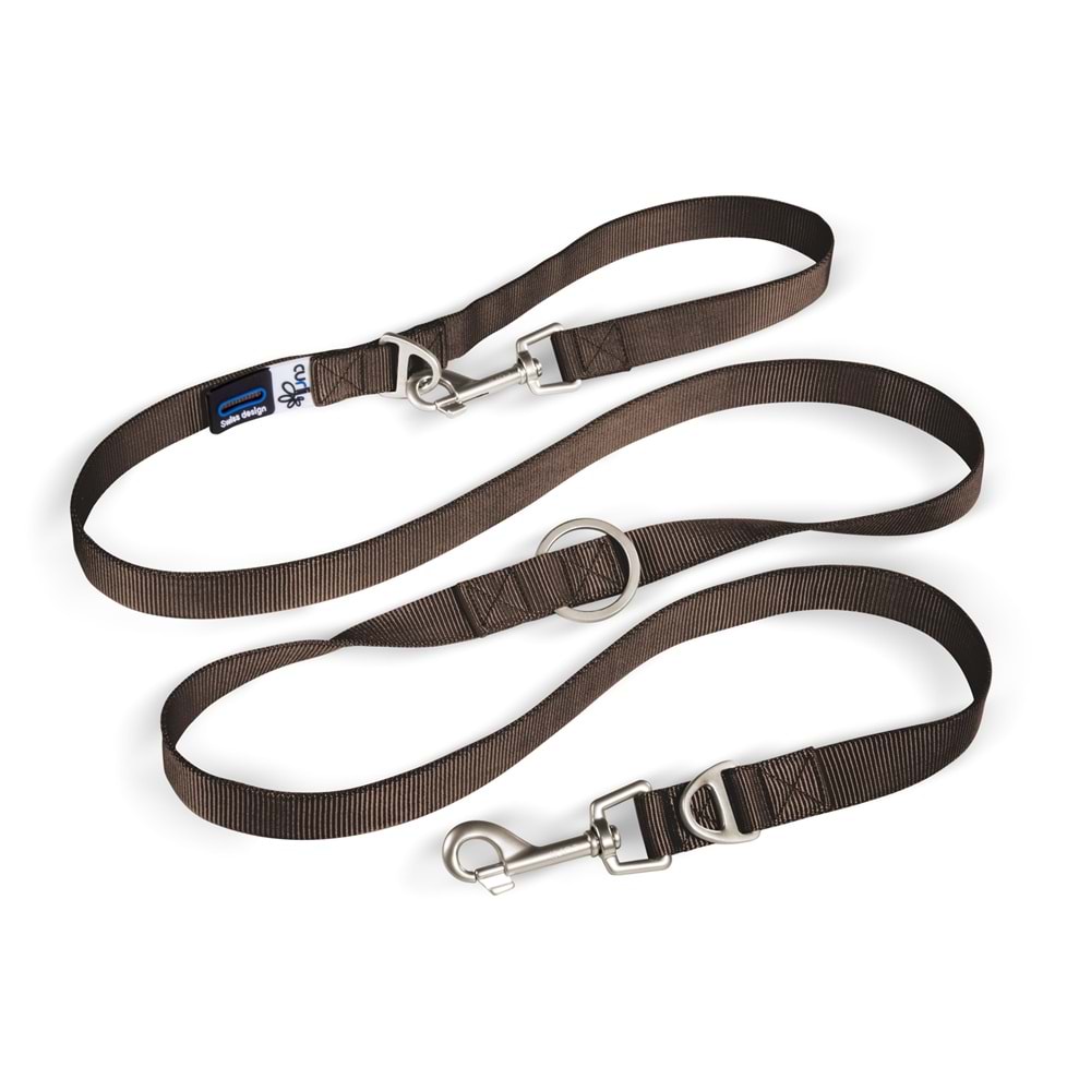 SU1798-CURLI ADJUSTABLE LEASH NYLON BROWN L