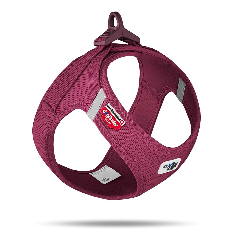 SU2803-CURLI VEST HARNESS CURLI CLASP AIR-MESH RUBY 2XS