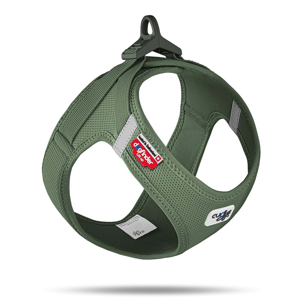 SU2809-CURLI VEST HARNESS CURLI CLASP AIR-MESH MOSS 3XS