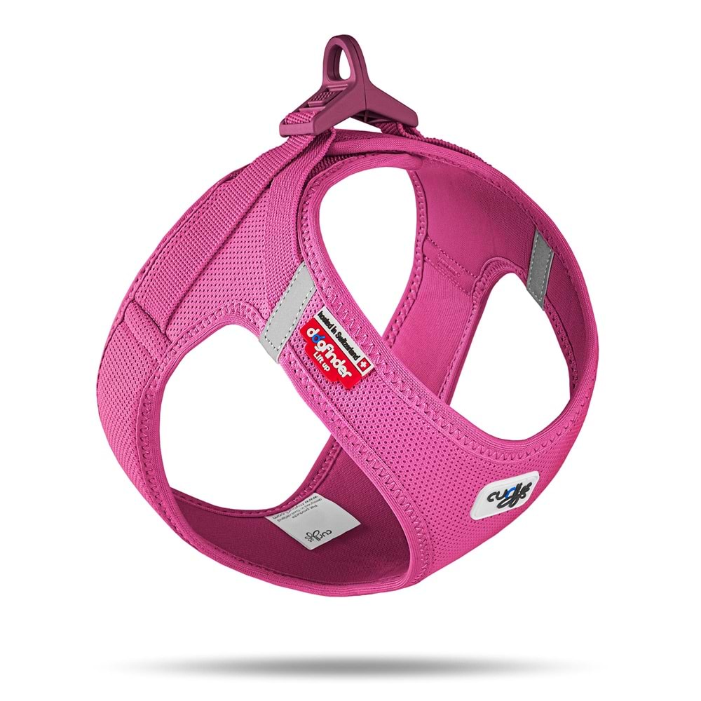 SU2847-CURLI VEST HARNESS CURLI CLASP AIR-MESH FUCHSIA M