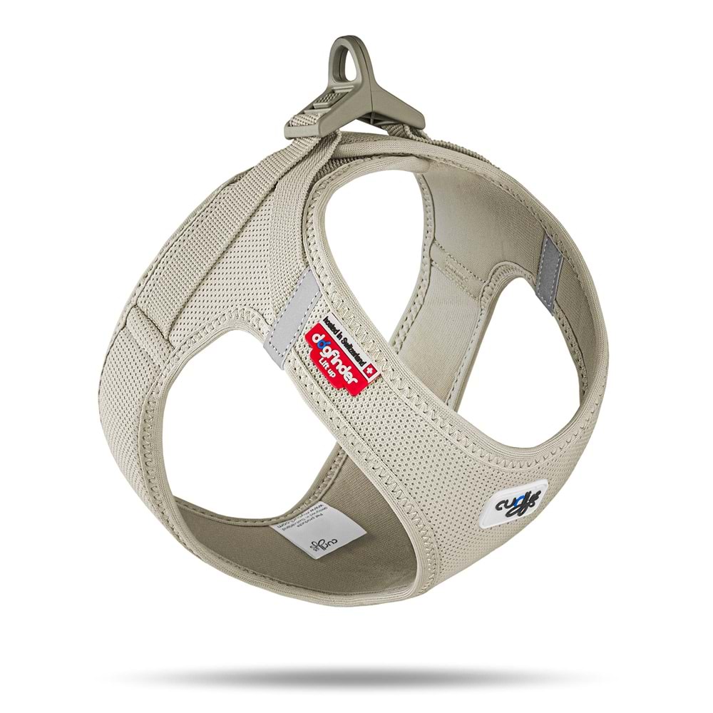 SU2868-CURLI VEST HARNESS CURLI CLASP AIR-MESH LIGHT-TAN M