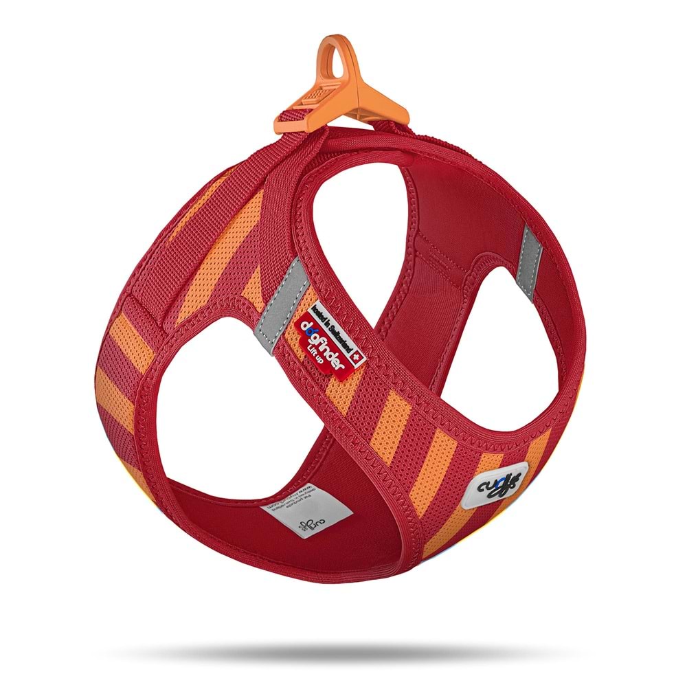 PN3682-CURLI VEST HARNESS AIR-MESH LE26 STRIPES RED S