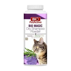 BIO PETACTİVE LAVANTA ÖZLÜ TOZ ŞAMPUAN KEDİ İÇİN 150GR
