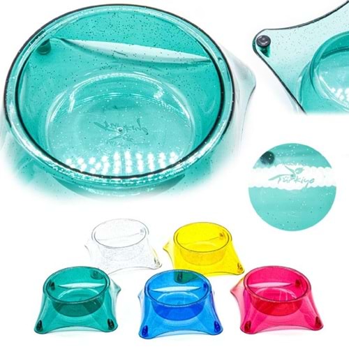 07452-CATLİFE ŞEFFAF SİMLİ MAMA KABI MİX COLOR 11,5X5CM 10LU PAKET
