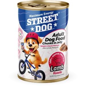 STD4084 STREET DOG CHUNKS İN JELLY KUZU ETLİ KÖPEK KONSERVE 400GR 12Lİ