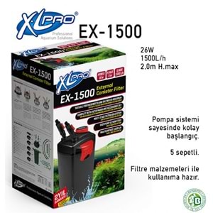 XLPRO EX-1500 DIŞ FİLTRE 1500L/H(DOLU)