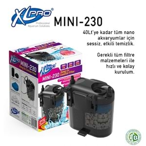 XLPRO MINI-230 MİNİ DIŞ FİLTRE 210L/H (DOLU)
